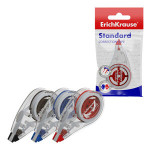 erichkrause standard cinta correctora 5mmx7m ideal para correccion rapida y segura secado inmediato color surtido aleatorio