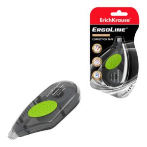 erichkrause ergoline cinta correctora 8m x 5mm agarre de goma antideslizante correccion rapida y segura secado inmediato