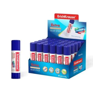 erichkrause pegamento en barra extra 8gr formula super fuerte consumo economico adhesion rapida y fiable facil de lavar con agua no toxico color blanco