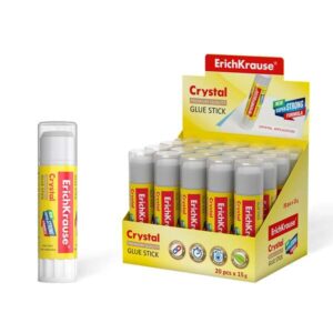 erichkrause crystal pegamento en barra super fuerte 15gr consumo economico adhesion rapida y fiable color transparente