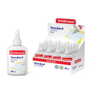 erichkrause cola blanca pva standard 60ml aplicador autolimpiante regulador de intensidad no toxico resistente al frio color blanco
