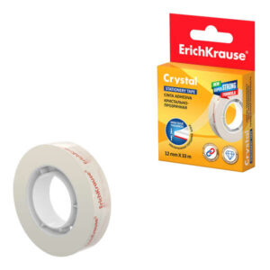 erichkrause crystal cinta adhesiva 12mmx33m transparente