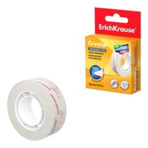 erichkrause cinta adhesiva crystal 18mmx33m transparente