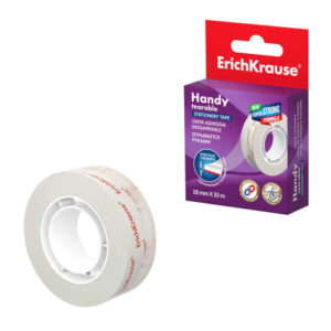 erichkrause handy cinta adhesiva de facil rasgado 18mm×33m alta transparencia resistente a la luz