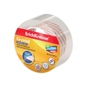 erichkrause crystal precinto de embalaje 48mmx50m polipropileno resistente y duradera transparente