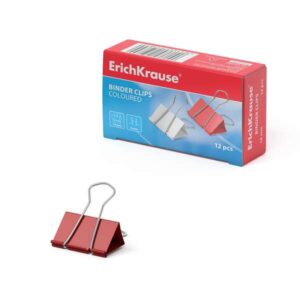 erichkrause pinzas para papeles de colores 19mm resistencia mejorada capacidad hasta 70 hojas color metalico
