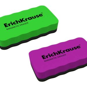 erichkrause borrador de pizarra blanca magnetico limpieza en seco imanes incorporados sin rastros color variado