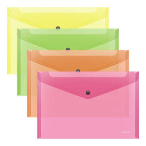 erichkrause sobres glossy neon tamaño А4 semitransparente surtido de colores color surtido