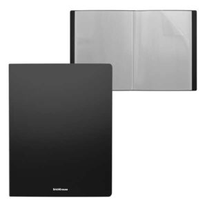 erichkrause matt classic carpeta con 30 fundas tamaño a4 color negro
