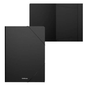 erichkrause matt classic carpeta solapas a4 fabricada en polipropileno color negro
