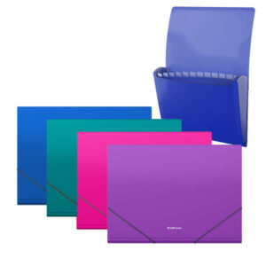 erichkrause matt vivid carpeta/clasificador con 12 fundas a4 acabado mate colores surtidos