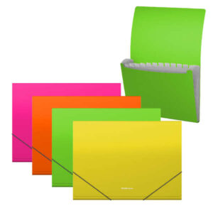 erichkrause clasificadores matt neon 12 fundas tamaño a4 color surtidos