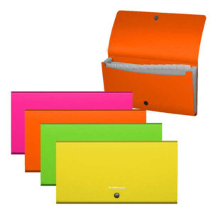 erichkrause clasificadores matt neon 12 fundas tamaño cheque colores surtidos
