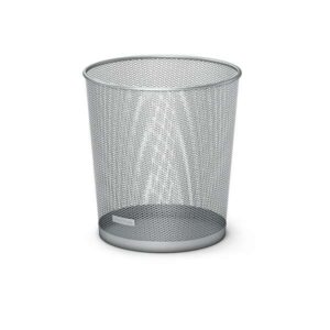 erichkrause compass papelera de 12l base redonda acero inoxidable ideal para oficinas color plata