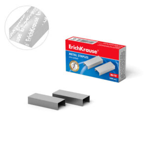 erichkrause caja de 1000 grapas galvanizadas nº 10 grapan hasta 20 hojas alta calidad y resistencia mejorada resistente a la corrosion color plateado