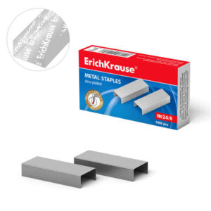 erichkrause caja de 1000 grapas 24/6 galvanizadas alambre de acero alta calidad resistente a la corrosion