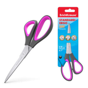 erichkrause tijeras standard+ ergo cuchillas de acero inoxidable afilado doble avanzado resistente a la corrosion mangos ergonomicos color variado