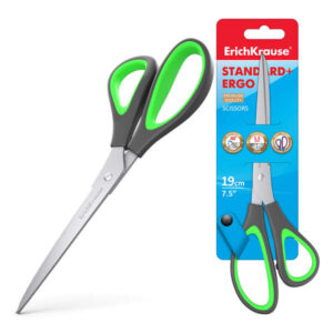 erichkrause tijeras standard+ ergo cuchillas de acero inoxidable afilado doble avanzado resistente a la corrosion mangos ergonomicos color variado