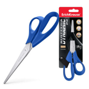 erichkrause dynamic tijeras con cuchillas de acero inoxidable 18cm afilado doble avanzado resistente a la corrosion mangos ergonomicos colores surtidos aleatorios