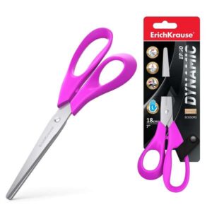 erichkrause dynamic tijeras de acero inoxidable para zurdos de 18cm afilado doble resistente a la corrosion mangos ergonomicos colores surtidos aleatorios