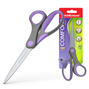 erichkrause tijeras comfort cuchillas de acero inoxidable afilado doble avanzado resistente a la corrosion mangos ergonomicos color variado