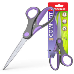 erichkrause tijeras comfort cuchillas de acero inoxidable afilado doble avanzado resistente a la corrosion mangos ergonomicos color variado