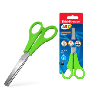 erichkrause joy tijeras para zurdos 13.5cm cuchillas acero inoxidable extremos redondeados resistente a la corrosion mangos de plastico resistente colores surtidos aleatorios