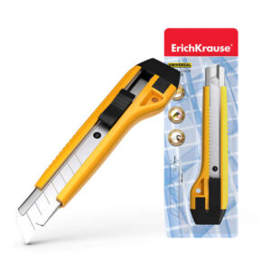 erichkrause cuter con fijador automatico universal sistema de retencion de cuchilla autobloqueo partidor incorporado cuchilla segmentada de acero resistente al desgaste color azul
