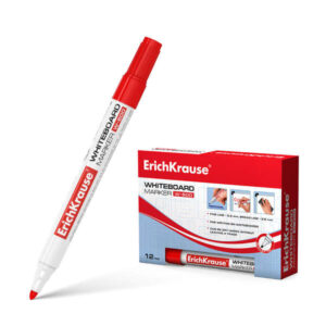 erichkrause w 500 rotulador para pizarra blanca punta en forma de bala trazo de 0.8 a 2.5mm tinta a base de alcohol color rojo