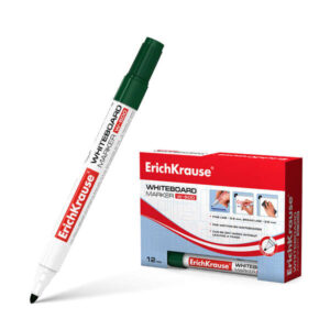 erichkrause w 500 rotulador para pizarra blanca punta en forma de bala trazo de 0.8 a 2.5mm tinta a base de alcohol color verde