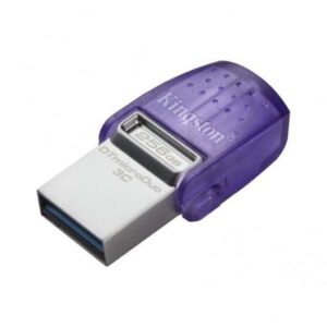 kingston datatraveler microduo 3c memoria usb a + usb c 256gb 3.2 gen 1 velocidad de lectura 200 mb/s tapon protector (pendrive)