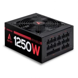 abysm gaming morpheo fuente de alimentacion 80 plus gold modular 1250w atx pfc activo ventilador 140mm