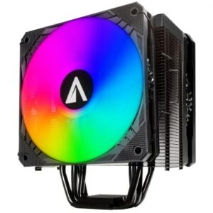 abysm gaming snow iv argb ventilador cpu 120mm con disipador 4 heatpipes iluminacion argb velocidad max. 1600rpm color negro