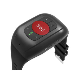 leotec senior smart band 4g geolocaliza en tiempo real localizacion por medio de redes wifi y lbs monitor de ritmo cardiaco, podometro, tensiometro etc... color negro/boton sos rojo