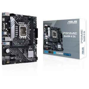 asus prime b660m k d4 placa base intel 1700 2x ddr4 hdmi, m.2, pcie3.0, 4x sata iii, usb 3.2, microatx