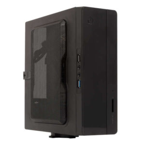 unykach uk1007 caja torre mini itx fuente de alimentacion 150w incluida tamaño disco soportado 2.5" usb a 2.0/3.2 y audio