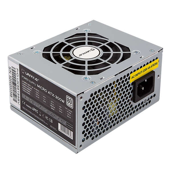 unykach sfx 300w 85% eficiencia fuente de alimentacion 300w sfx ventilador 80mm