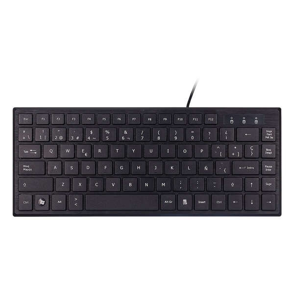 unykach kb302 mini teclado usb con 83 teclas ultraplano color negro