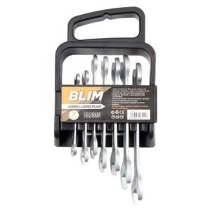 blim juego de 7 llaves de dos bocas metrica cabezales ultrafinos mango en forma de u marcas de tamaño unidireccionales acabado micromate chapado en cromo color plateado