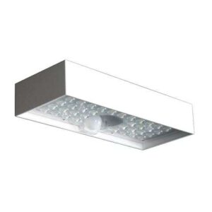 elbat lampara solar led 230x97x42.7mm 6w, 900 lumenes luz blanca 4000k sensor de movimiento color negro