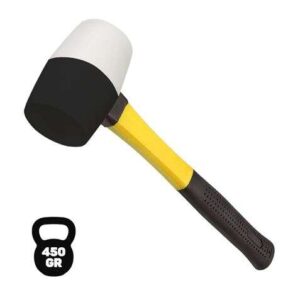 blim mazo para trabajos delicados peso 450 g cabeza de caucho mango de fibra color blanco y negro