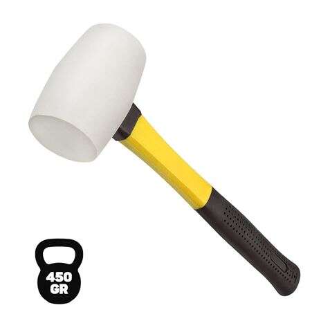 blim mazo para trabajos delicados peso 450 g cabeza de caucho mango de fibra color blanco