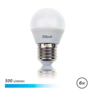 elbat bombilla led g45 e27 6w 500 lumenes luz fria color blanco
