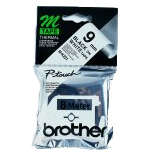 brother mk221bz cinta no laminada original de etiquetas texto negro sobre fondo blanco ancho 9mm x 8 metros