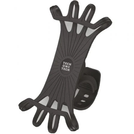 techonetech soporte universal de smartphone hasta 7" para bicicletas/patinetes diseño antideslizante y antivibracion color negro