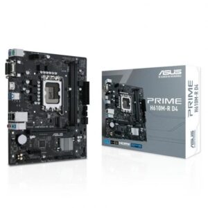 asus prime h610m r d4 placa base intel1700 2x ddr4 hdmi, m.2, pcie4.0, 4x sata iii, usb 3.2, microatx