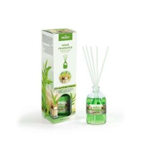 prady ambientador mikado eucalipto balsamico frasco de cristal 100ml y varitas difusoras
