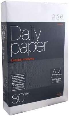 daily paper papel a4 80gr. 210x297mm (500 hojas) blanco