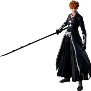 tamashii nations sh figuarts bleach: thousand year blood war ichigo kurosaki modo bankai tensazangetsu figura articulada altura 15cm aprox.