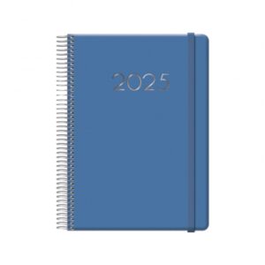 dohe denver agenda anual dia pagina sabado y domingo misma pagina cierre con goma elastica tamaño 15x21cm color azul